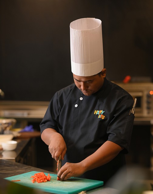 Chef preparing cuisine